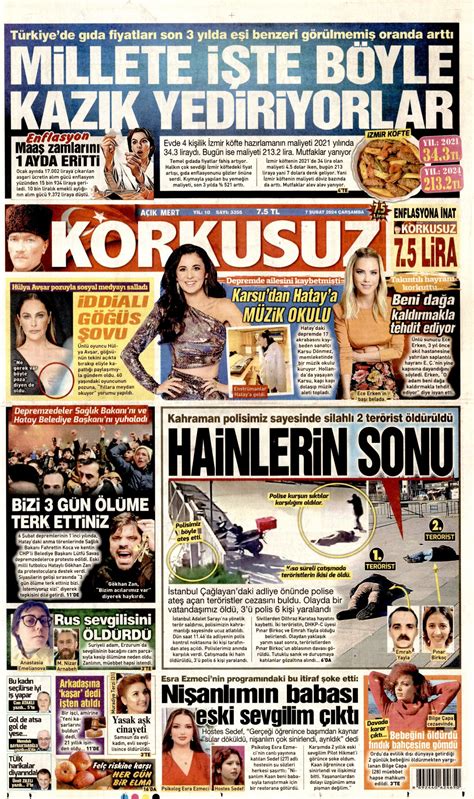 Korkusuz Gazetesi Korkusuz Man Et Oku Haberler Ubat