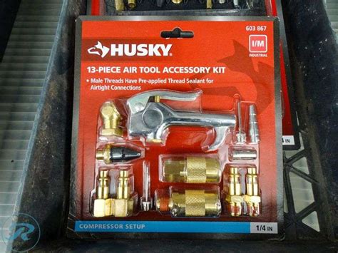 Tray Of 3 Husky Air Tool Accessory Kits Roller Auctions