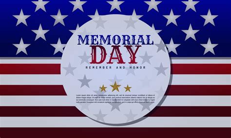 Memorial Day background design with american flag in gradation colors ...