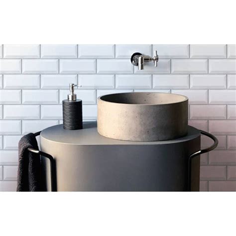 Cuba De Concreto Ou Apoio Mini Round Para Banheiro E Lavabo