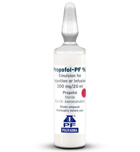 We Stand By Life Polifarma Propofol Pf Mg Ml Emulsion For