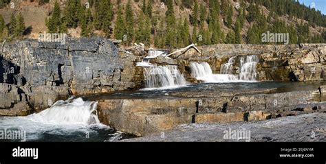 Kootenai Falls In Fall Kootenai River Valley Northwest Montana