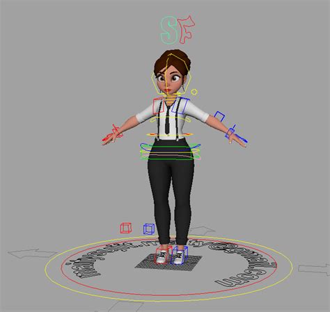 Waitress Rig for Maya - Free Character Rigs Downloads for Maya