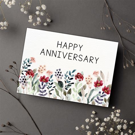 Printable Anniversary Card / Happy Anniversary / Instant Download / 5x7 ...