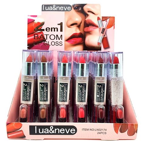 Batom Lip Gloss 2 Em 1 Lua Neve Maquiagem Venda Virtual Make