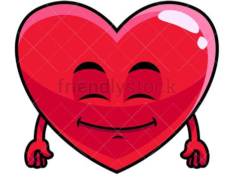 Happy Looking Heart Emoji Cartoon Vector Clipart - FriendlyStock