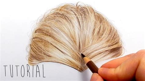 Tutorial How To Draw Realistic Blonde Hair With Colored Pencils