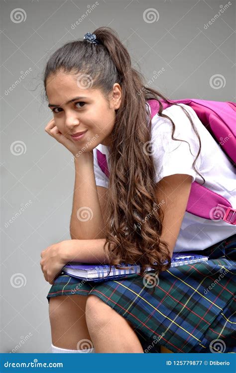 Portrait De Person Wearing School Uniform Colombien Catholique Image