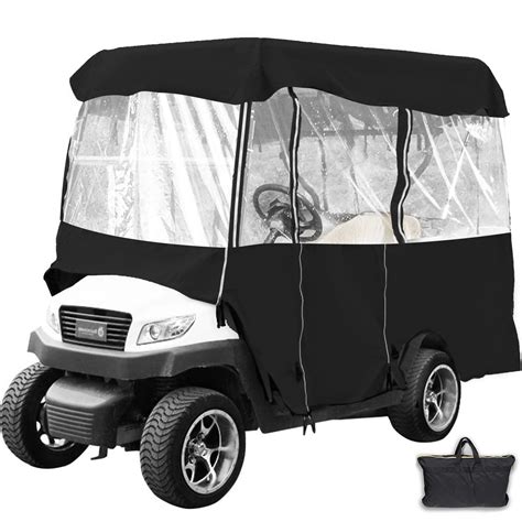 Vevor Golf Cart Enclosure 4 Person Golf Cart Cover 4 Sided Fairway Deluxe 300d Waterproof