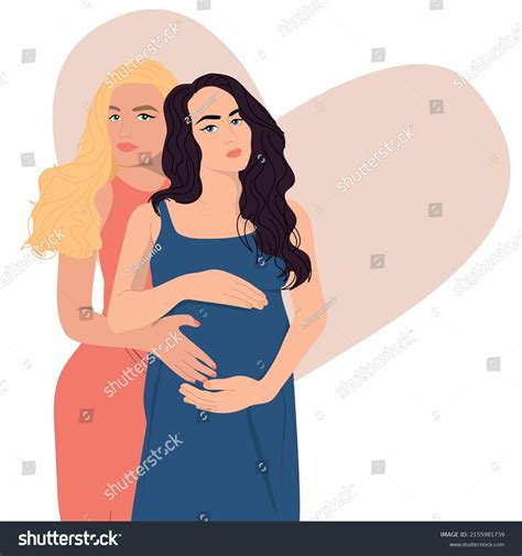 Pregnant Lesbian Couple Love Modern Banner Stock Vector Royalty Free Shutterstock