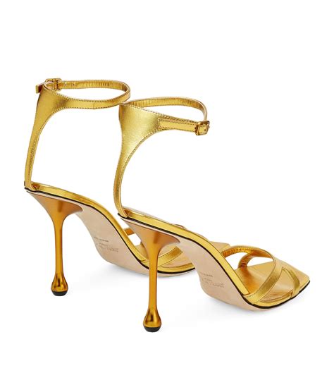 Jimmy Choo Ixia Metallic Leather Heeled Sandals Harrods Us