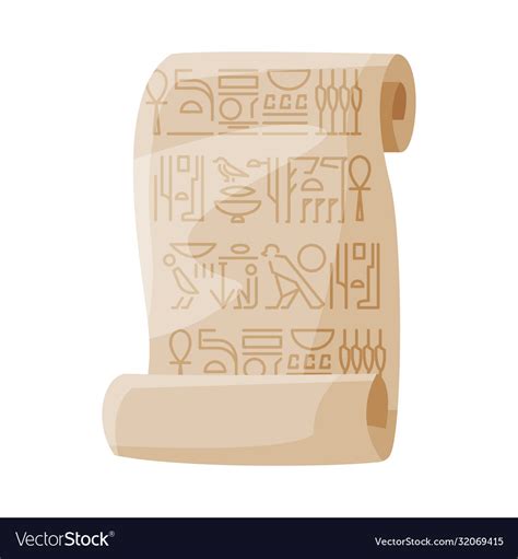 Ancient egyptian papyrus scroll Royalty Free Vector Image