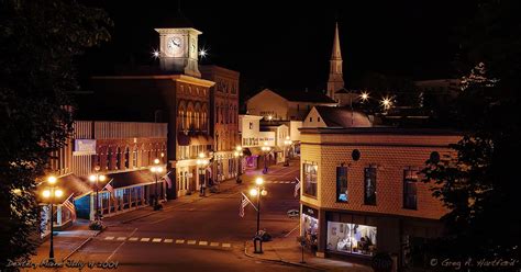 Night View Of Dexter Maine