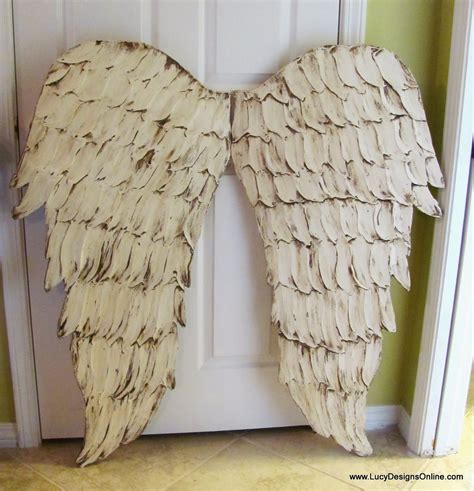 Angel Wings Textured Wood Wall Art Carved Wood Look Angel Wing Feathers Diy Angel Wings