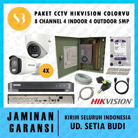 Jual Paket Cctv Hikvision Colorvu Channel Indoor Outdoor Mp