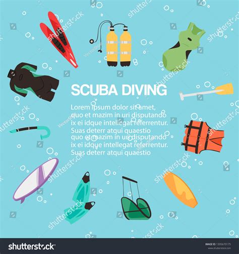 Scuba Diving Center Poster Banner Vector 스톡 벡터로열티 프리 1395670175