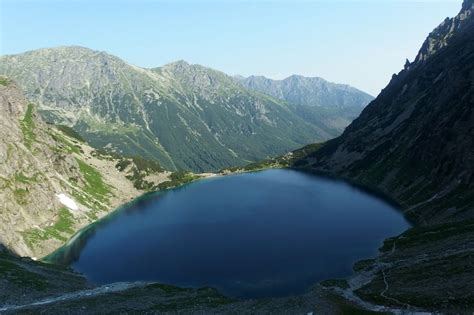 Czarny Staw Pod Rysami Black Lake Below Mount Rysy In Tatra National