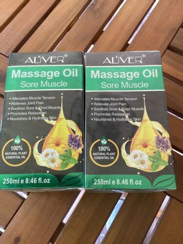 Sore Muscle Massage Oil Natural Therapy Oil With Arnica Andchamomile Lot Of 2 Ebay