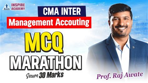 SECURE 30 MARKS MANAGMENT ACCOUNTING CMA INTER MCQ MARATHON