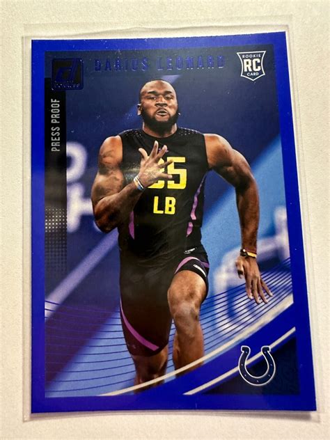 K Donruss Press Proof Blue Darius Leonard Ebay