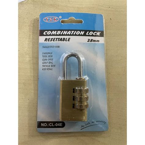 Y2K Brass Resettable Number Padlock 4 Digits Combination Lock 21mm