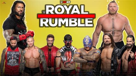 ROYAL RUMBLE 2024 WWE 2K23 30 MAN ROYAL RUMBLE FULL MATCH GAMEPLAY WWE