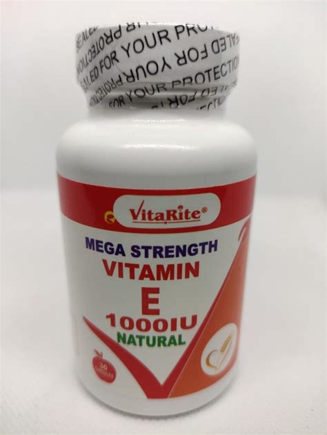 Natural Vitamin E I U Capsules S Vitarite Vitamins Health