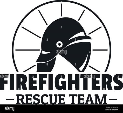 Firefighters rescue team logo. Simple illustration of firefighters ...