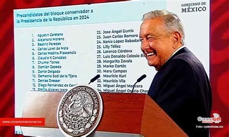 AMLO se burla de la crisis en la oposición y destapó lista de