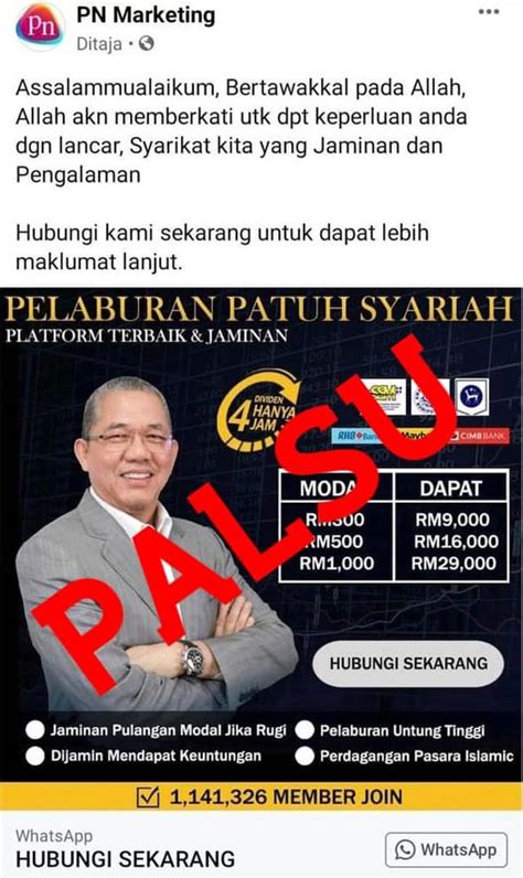 Fadillah Nafi Terlibat Pelaburan Patuh Syariah