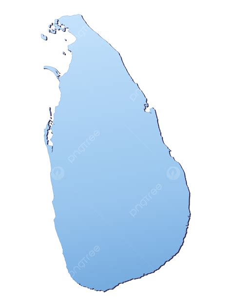 Sri Lanka Map Boundary Detailed Silhouette Surface Png Transparent