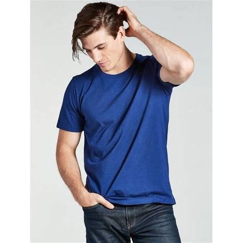 Round Half Sleeve Mens Plain Cotton T Shirt Size S Xxl At Rs 250 In Noida