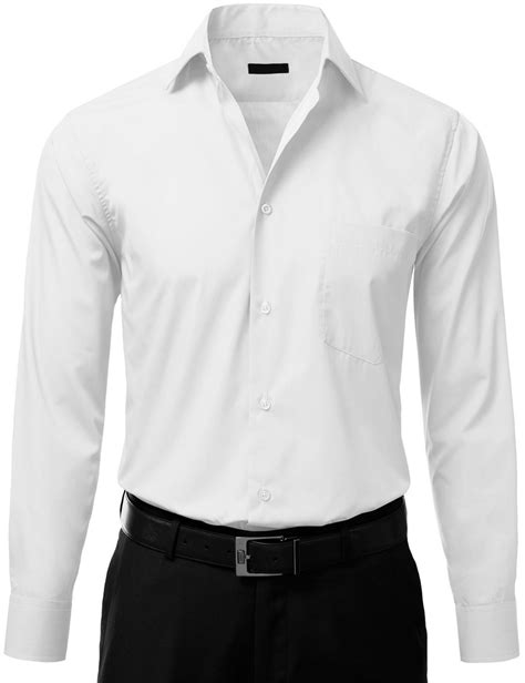 Mens Long Sleeve White Dress Shirt New Era Factory Outlet