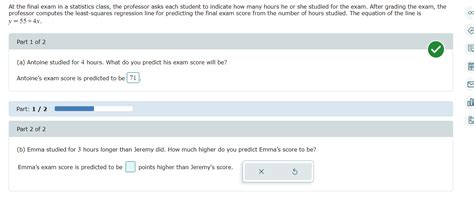 Solved At The Final Exam In A Statistics Class The