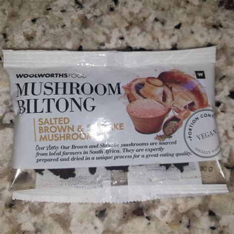 Woolworths Food Mushroom Biltong Salted Brown And Shiitake Mushrooms Review Abillion