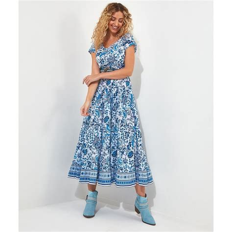 Floral Cotton Midi Dress Blue Joe Browns La Redoute