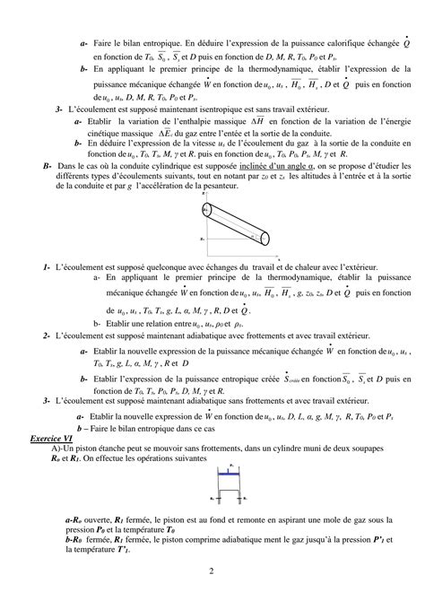 Solution Exercices Thermodynamique Avec Correction Studypool