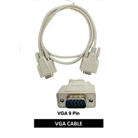 White Vga 9 Pin Vga Cable For Computer At Rs 51piece In Delhi Id