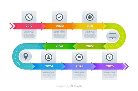 Plantilla De Gráficos De Infografía De Línea De Tiempo De Marketing Vector Gratis