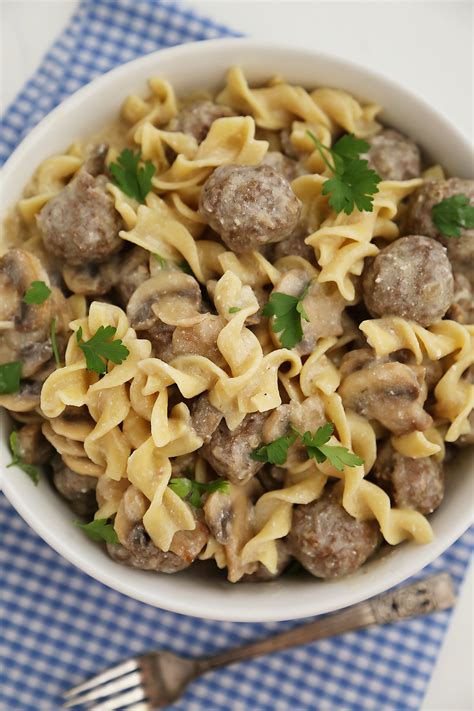 meatballs and noodles casserole