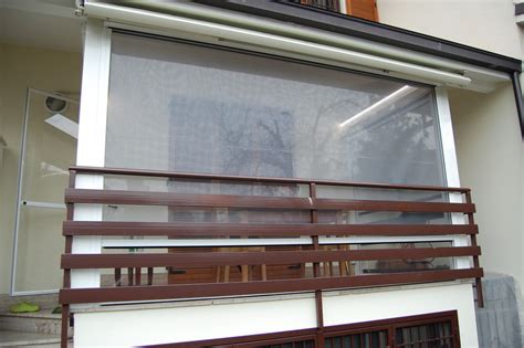 Chiusura Balcone Con Tende Cristal Trasparente E Zanzariere Vista