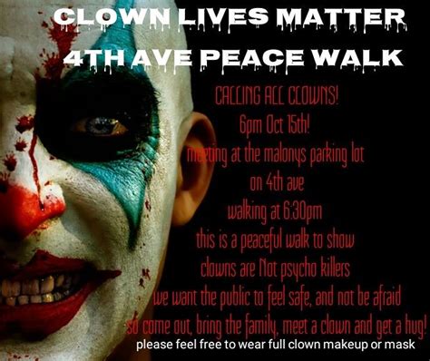 Clown Lives Matter March Creepy Clown Sightings Know Your Meme