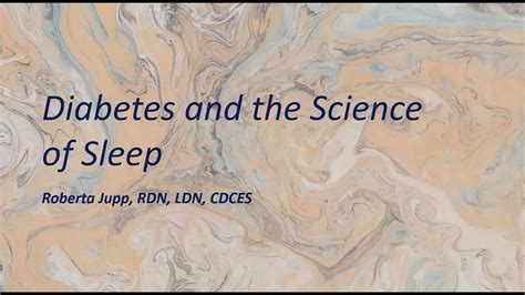 D2 Me Diabetes And The Science Of Sleep YouTube