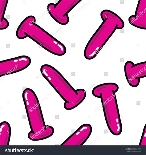 Dildo Sex Toy Seamless Doodle Pattern Stock Vector Royalty Free Shutterstock