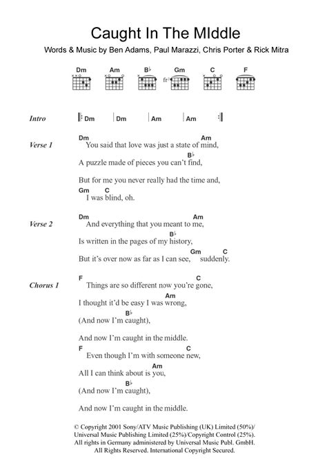 In The Middle Guitar Chords | Musical Chords