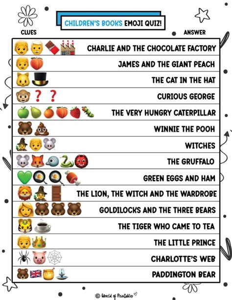 Printable Emoji Quiz With Answers - World of Printables