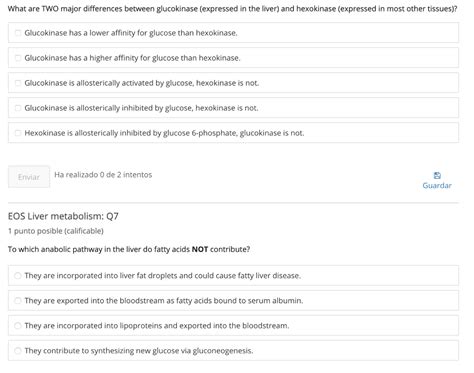 Solved What Are TWO Major Differences Between Glucokinase Chegg