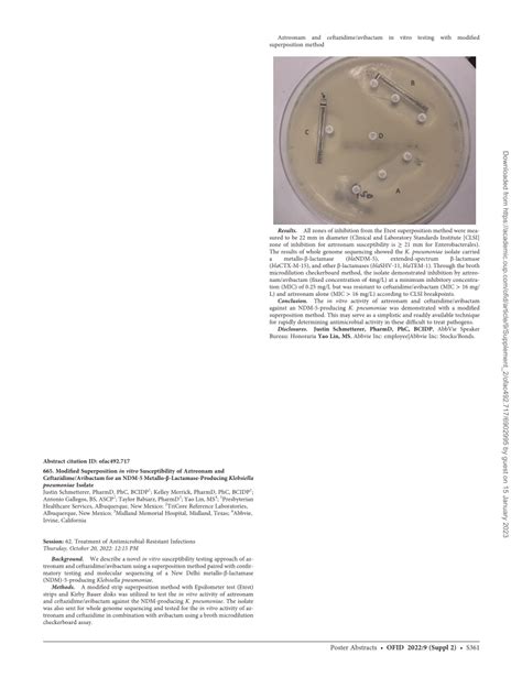 PDF 665 Modified Superposition In Vitro Susceptibility Of Aztreonam