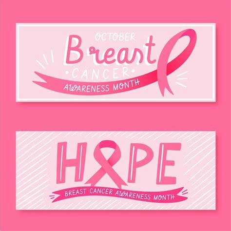 Premium Vector | Collection of cancer awareness month banners