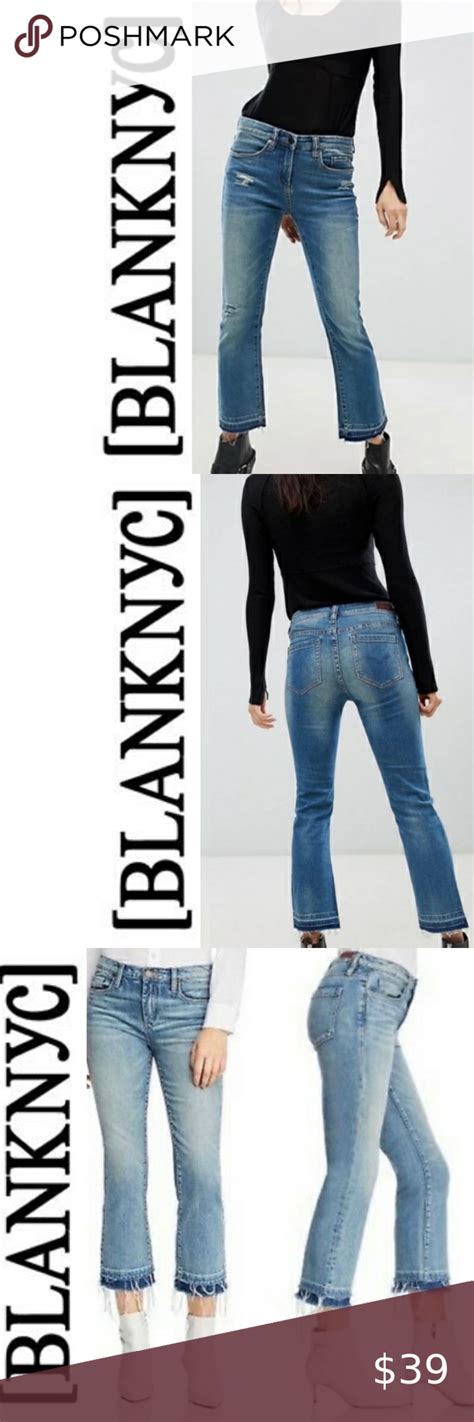 BLANK NYC Kick Flare Distressed Cropped Jeans Blank Nyc Cropped